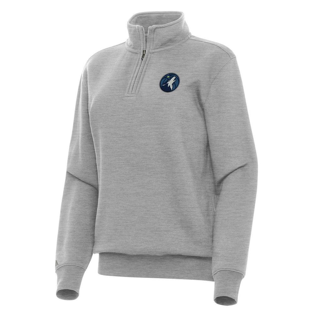 Minnesota Timberwolves Antigua Women's Victory Quarter-Zip Sweatshirt Heather Gray