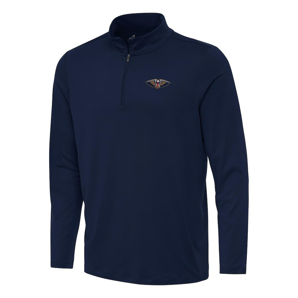 New Orleans Pelicans Antigua Reprocess Quarter-Zip Top Navy