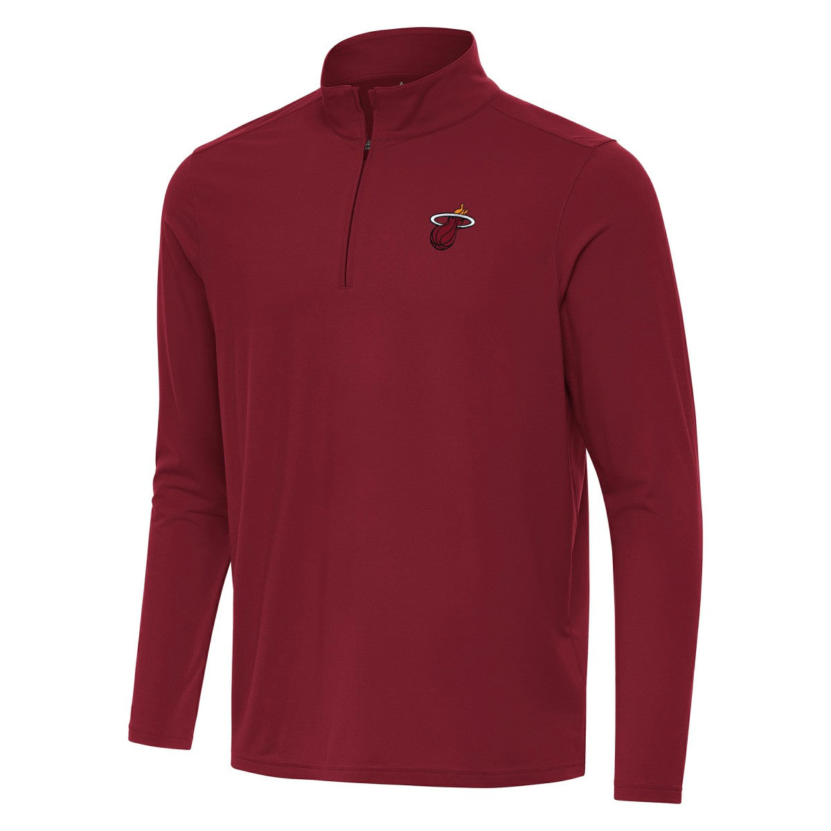 Miami Heat Antigua Intent Quarter-Zip Top Cardinal