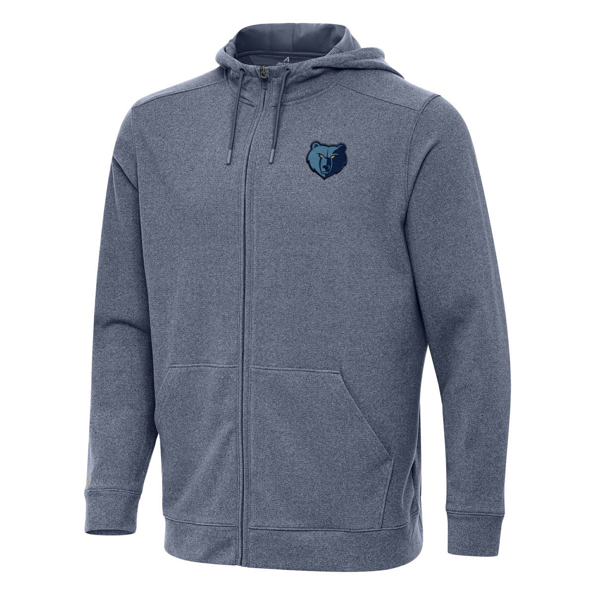 Memphis Grizzlies Antigua Effortless Full-Zip Hoodie Jacket Heather Navy