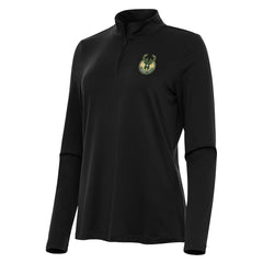 Milwaukee Bucks Antigua Women's Reprocess Quarter-Zip Top Black