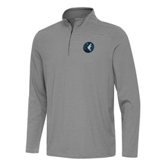 Minnesota Timberwolves Antigua Twine Quarter-Zip Top Black