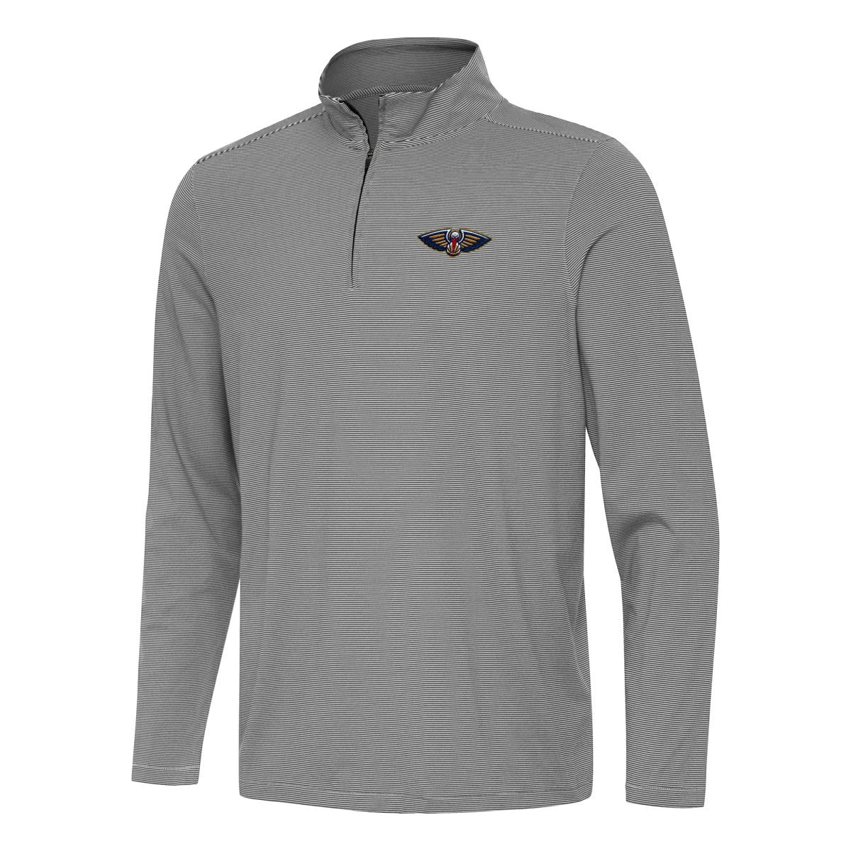 New Orleans Pelicans Antigua Twine Quarter-Zip Top Black