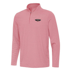 New Orleans Pelicans Antigua Twine Quarter-Zip Top Red