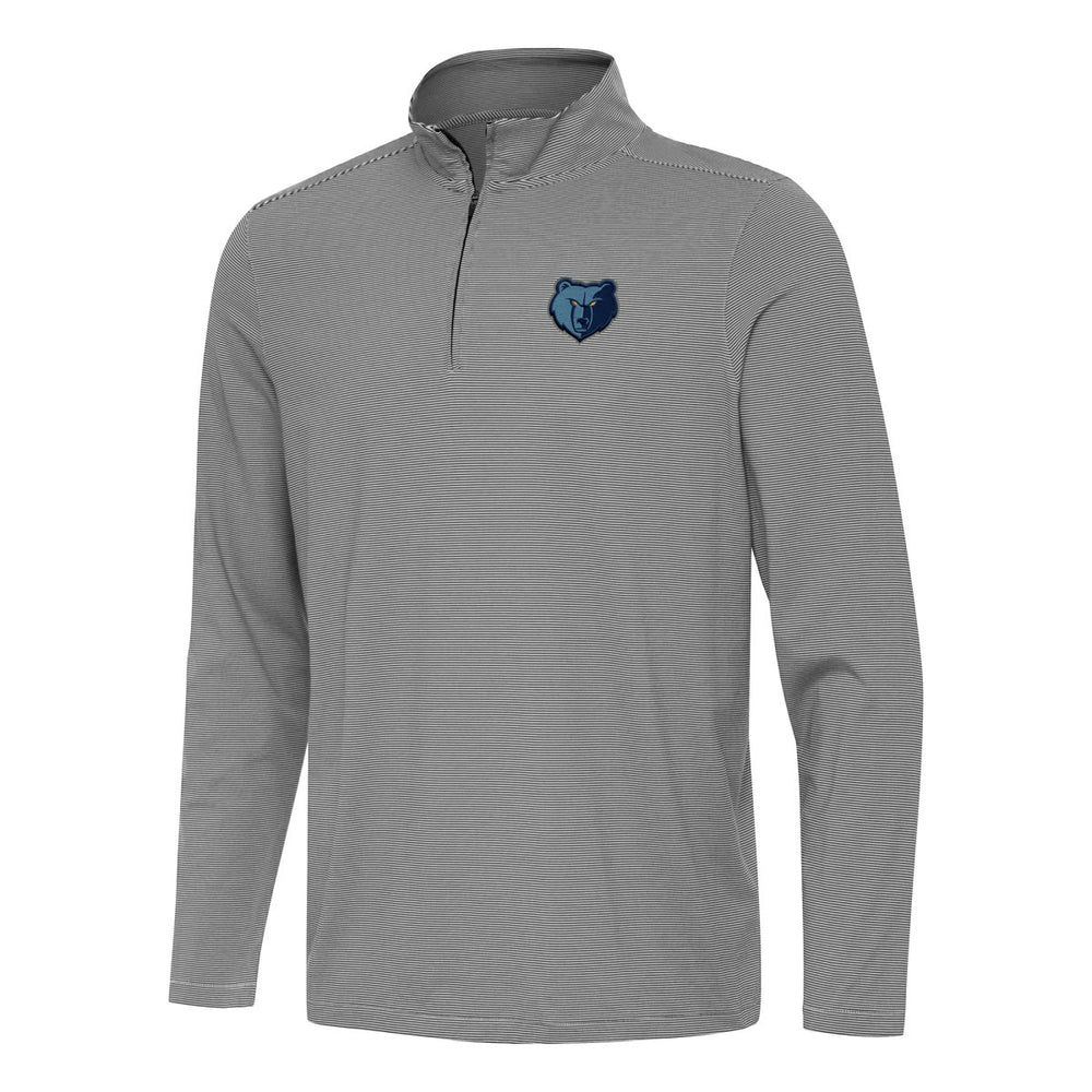 Memphis Grizzlies Antigua Twine Quarter-Zip Top Black