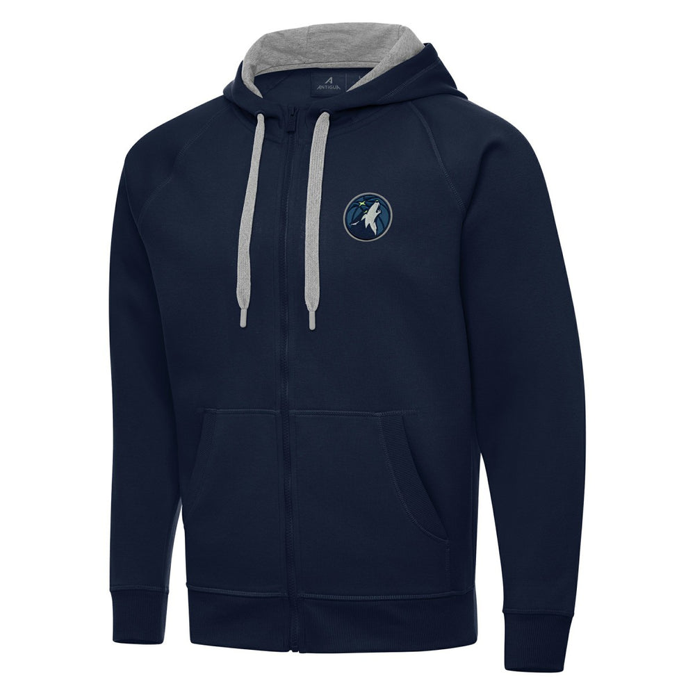 Minnesota Timberwolves Antigua Big & Tall Victory Full-Zip Hoodie Jacket Navy