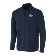 Oklahoma City Thunder Antigua Bright Quarter-Zip Top Heather Navy