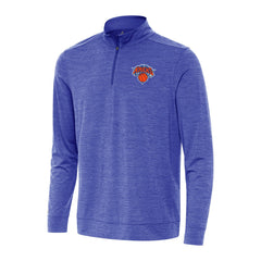 New York Knicks Antigua Bright Quarter-Zip Top Heather Royal