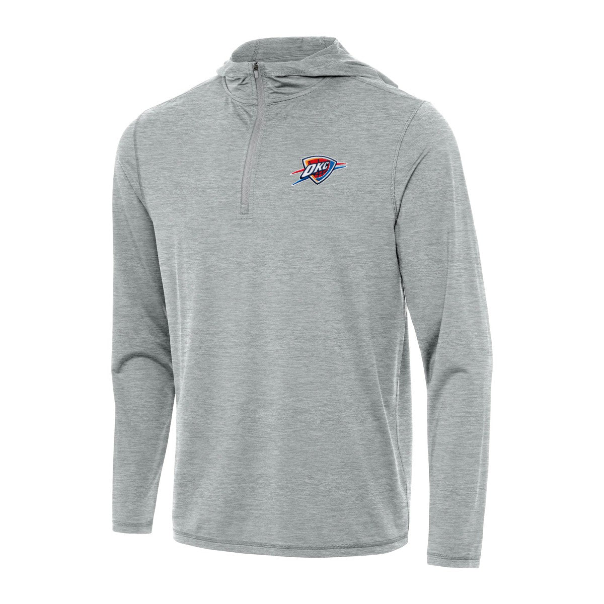 Oklahoma City Thunder Antigua Tidy Quarter-Zip Hoodie Heather Gray