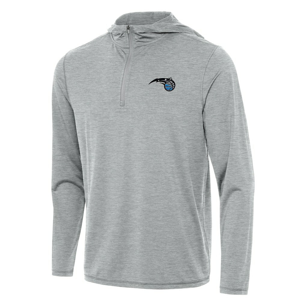 Orlando Magic Antigua Tidy Quarter-Zip Hoodie Heather Gray