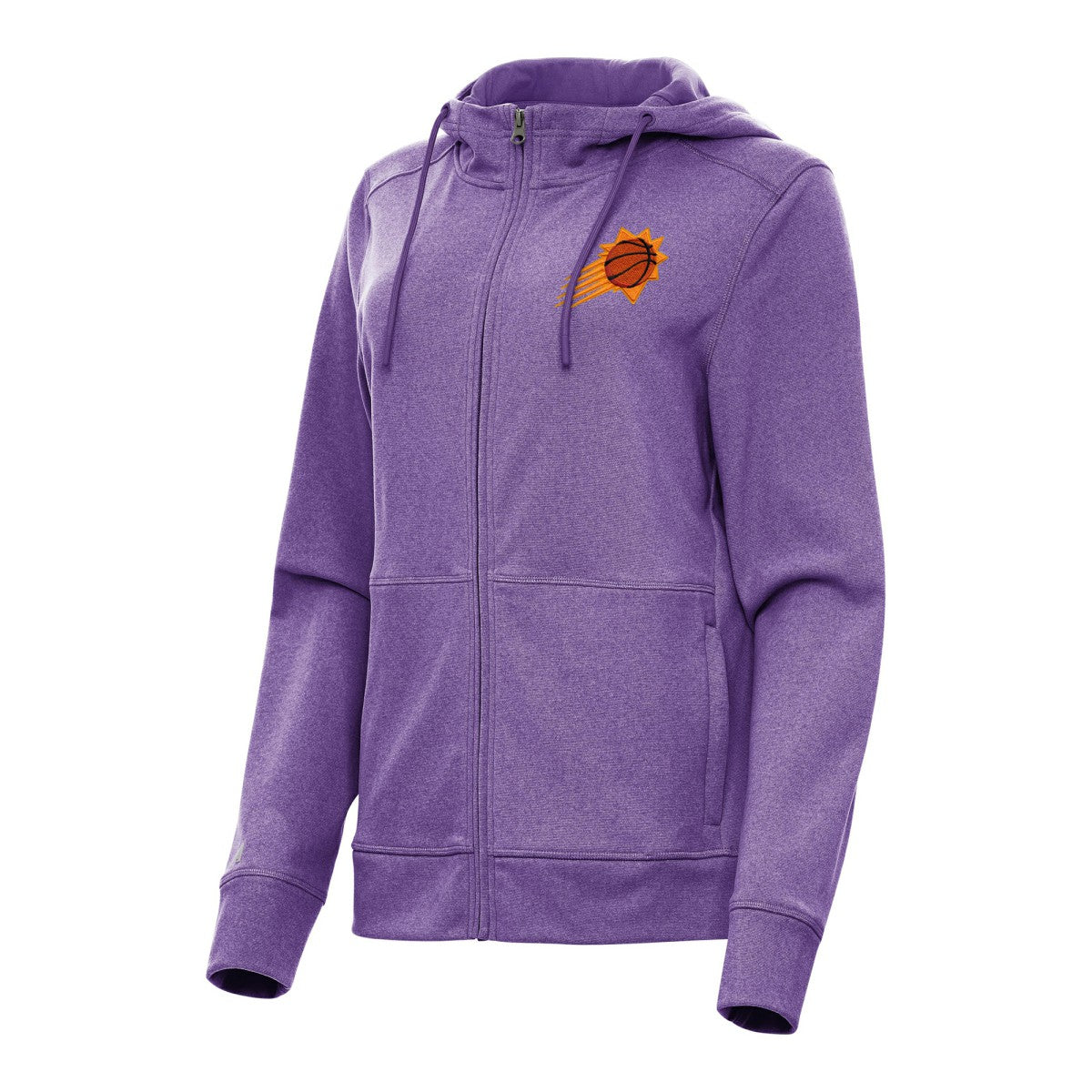 Phoenix Suns Antigua Women's Seeker Full-Zip Hoodie Jacket Heather Purple