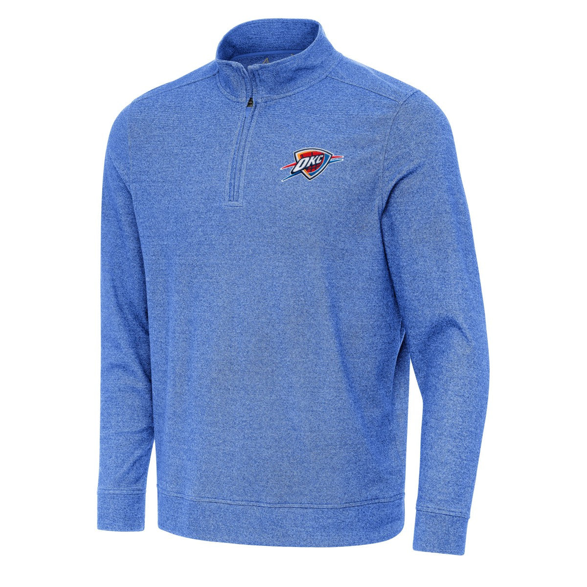 Oklahoma City Thunder Antigua Subtle Quarter-Zip Sweatshirt Heather Royal