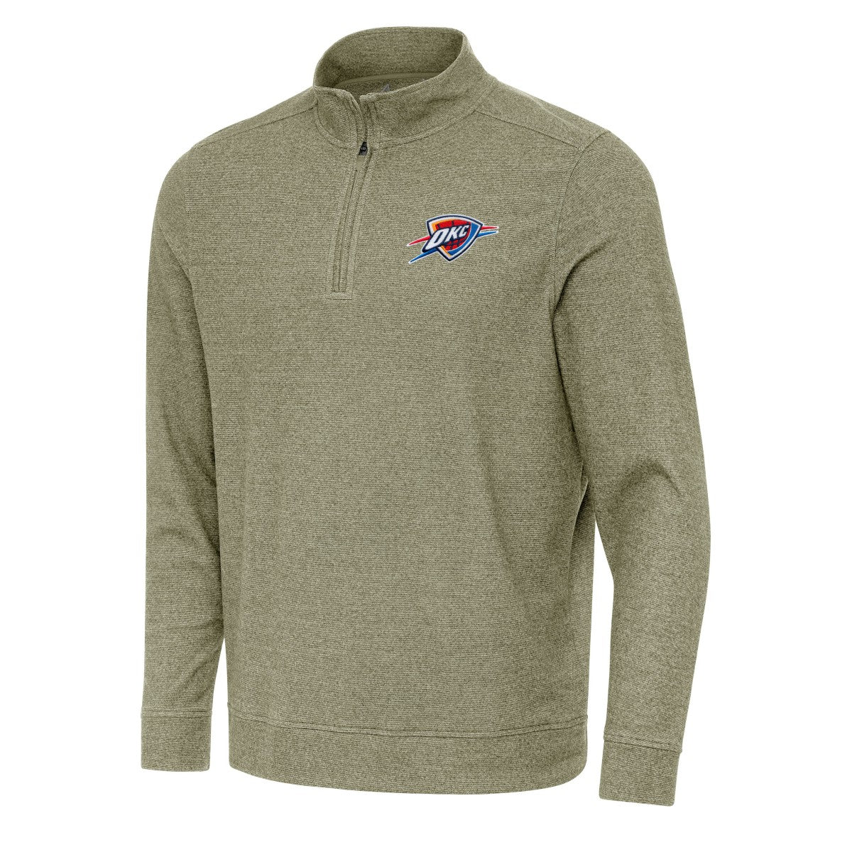 Oklahoma City Thunder Antigua Subtle Quarter-Zip Sweatshirt Olive