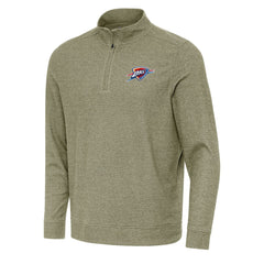 Oklahoma City Thunder Antigua Subtle Quarter-Zip Sweatshirt Olive