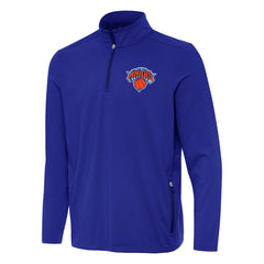 New York Knicks Antigua Perilous Quarter-Zip Sweatshirt Royal