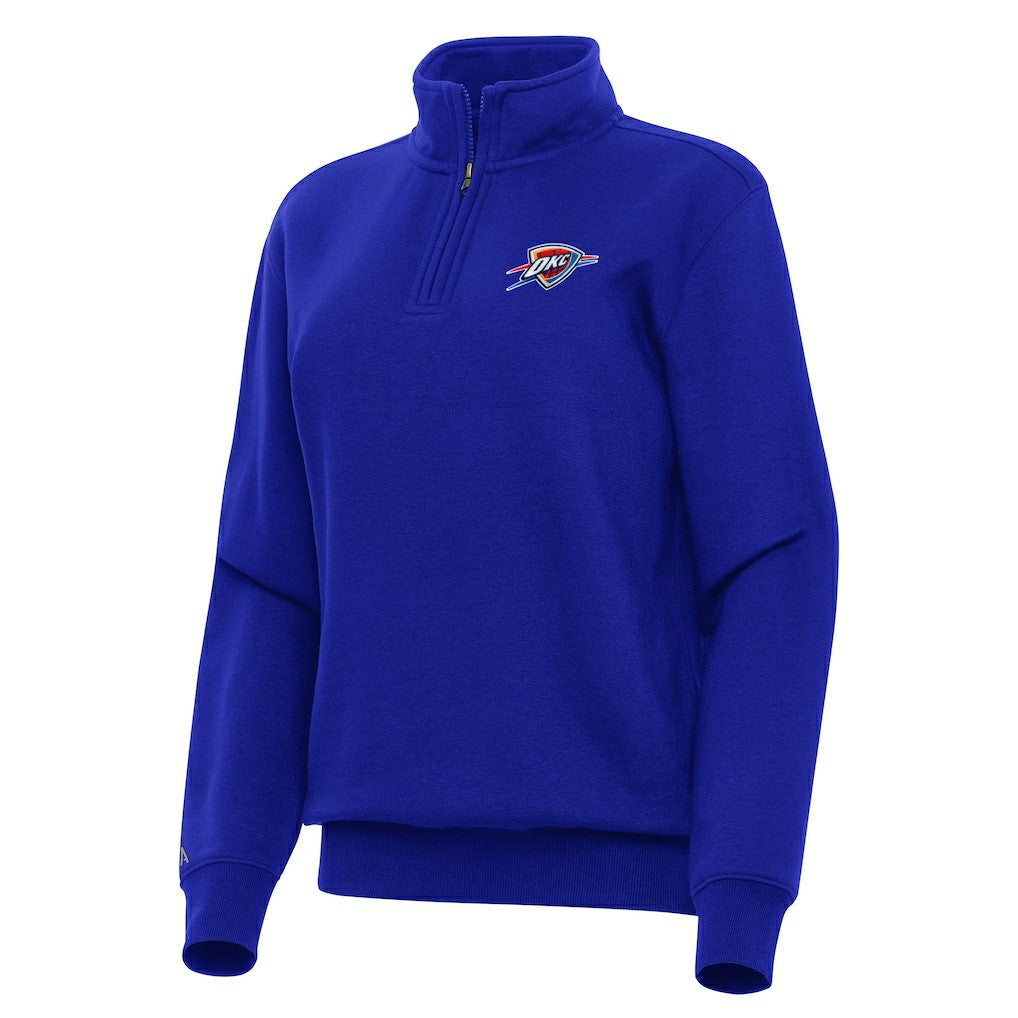 Oklahoma City Thunder Antigua Women's Victory Quarter-Zip Sweatshirt Blue
