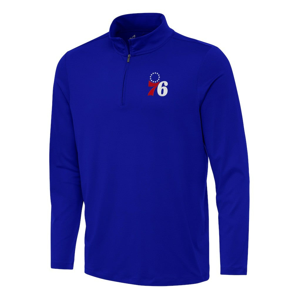 Philadelphia 76ers Antigua Reprocess Quarter-Zip Top Royal