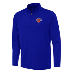 New York Knicks Antigua Reprocess Quarter-Zip Top Blue