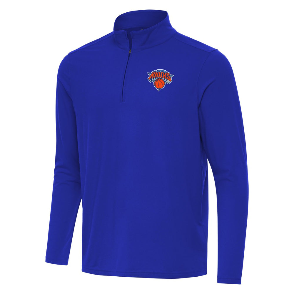 New York Knicks Antigua Intent Quarter-Zip Top Royal