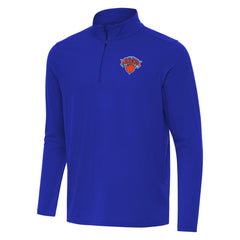 New York Knicks Antigua Intent Quarter-Zip Top Royal