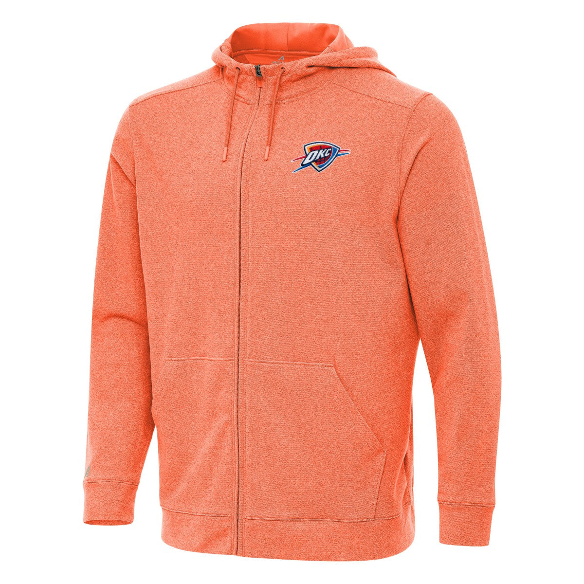 Oklahoma City Thunder Antigua Effortless Full-Zip Hoodie Jacket Heather Orange