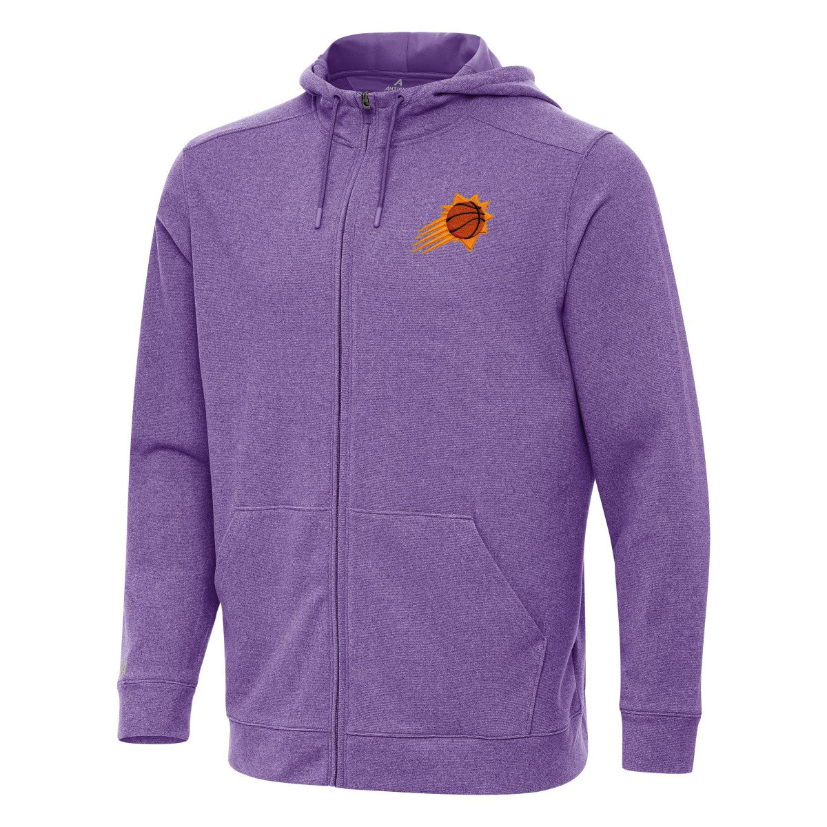 Phoenix Suns Antigua Effortless Full-Zip Hoodie Jacket Heather Purple