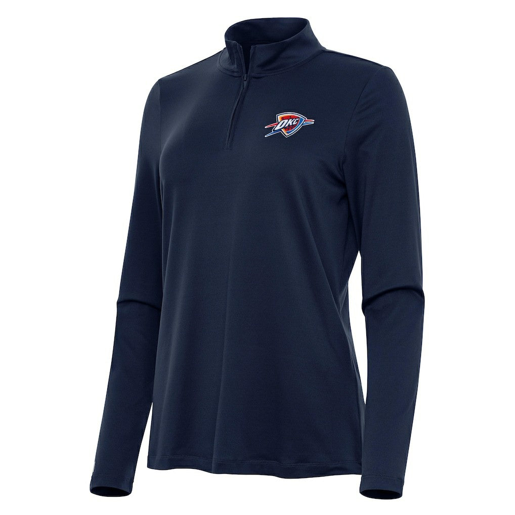 Oklahoma City Thunder Antigua Women's Reprocess Quarter-Zip Top Navy