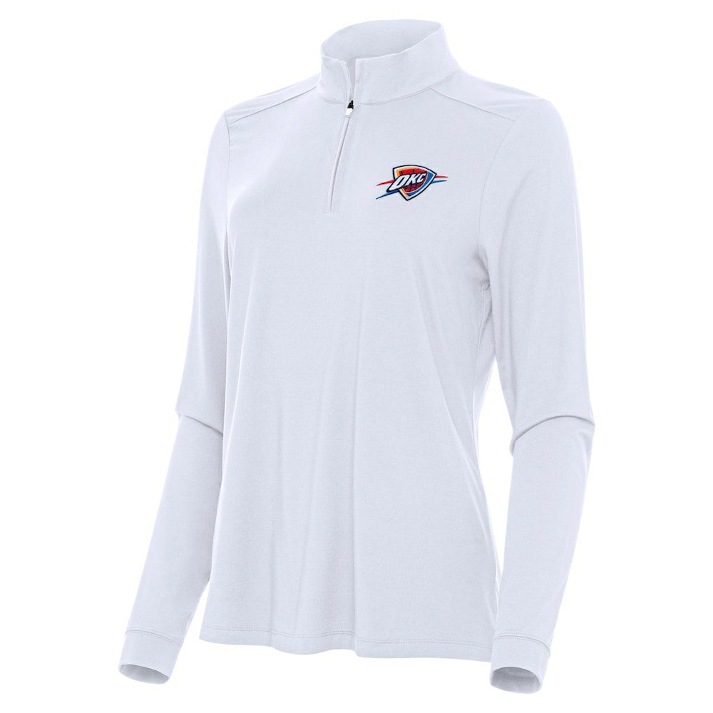 Oklahoma City Thunder Antigua Women's Intent Quarter-Zip Top White