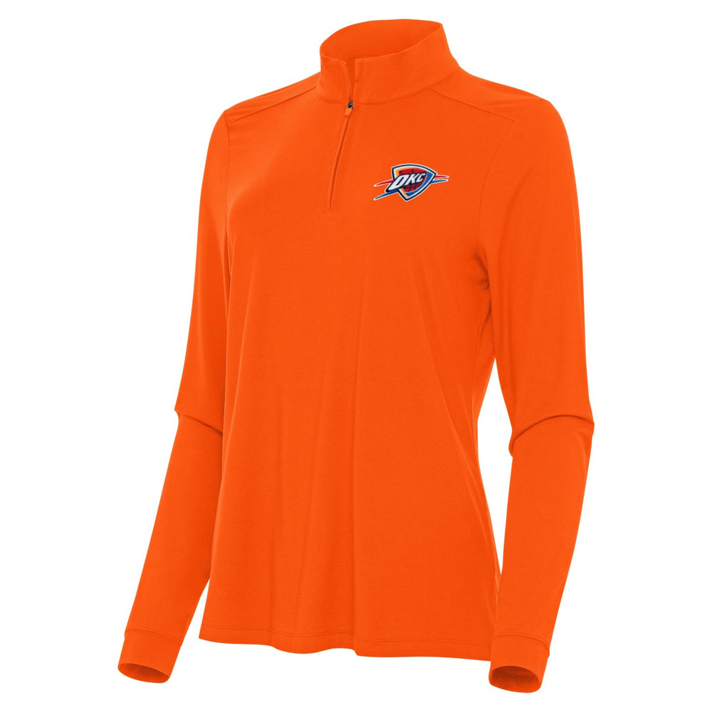 Oklahoma City Thunder Antigua Women's Intent Quarter-Zip Top Orange