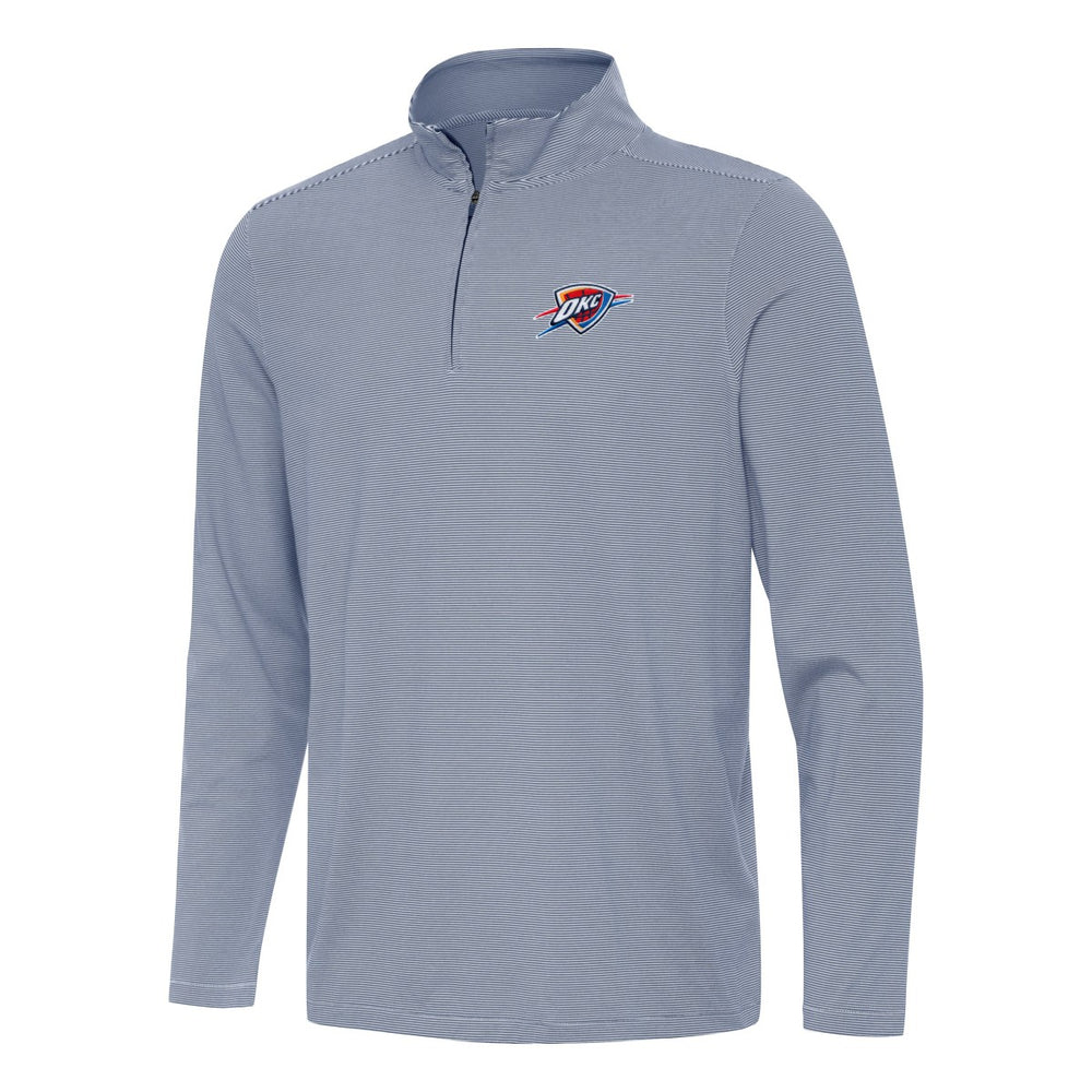 Oklahoma City Thunder Antigua Twine Quarter-Zip Top Navy