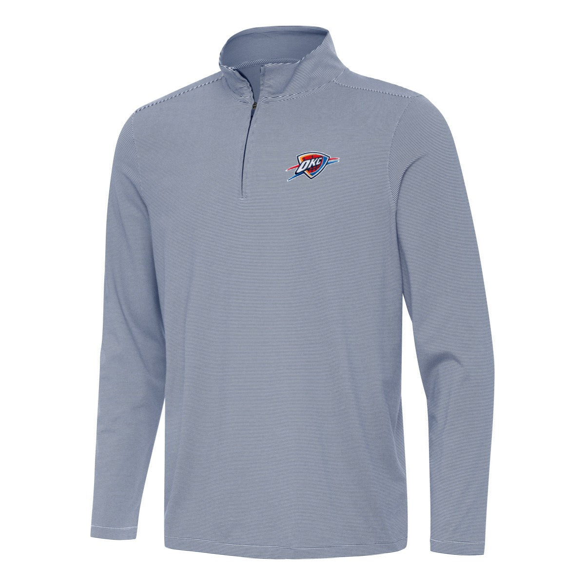 Oklahoma City Thunder Antigua Twine Quarter-Zip Top Navy