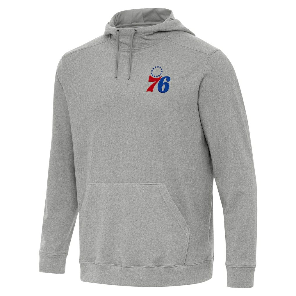 Philadelphia 76ers Antigua Cloud Pullover Hoodie Heather Gray