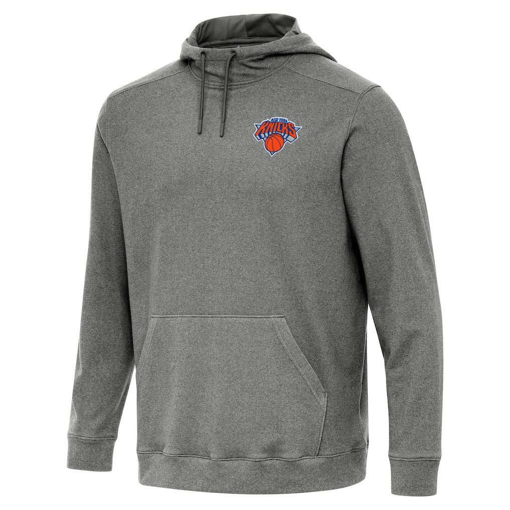 New York Knicks Antigua Cloud Pullover Hoodie Heather Black