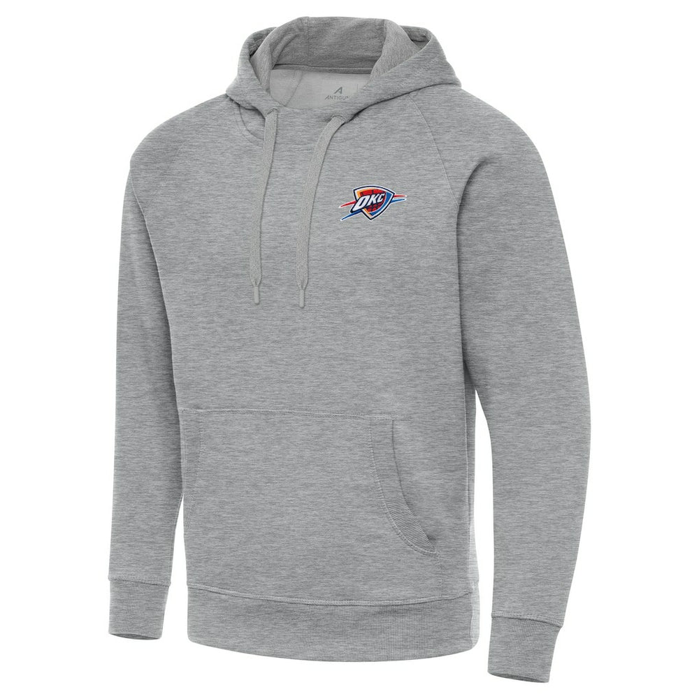 Oklahoma City Thunder Antigua Big & Tall Victory Raglan Pullover Hoodie Heather Gray