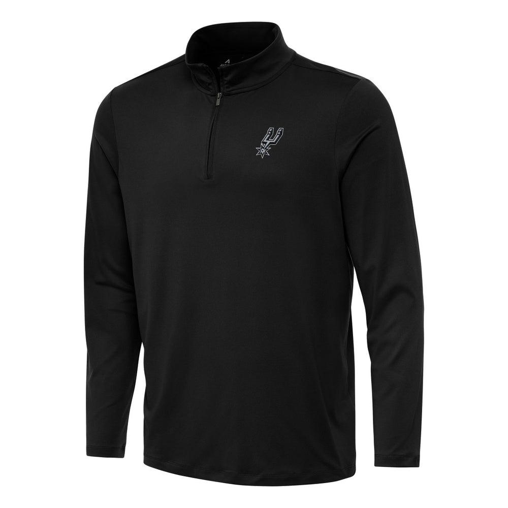San Antonio Spurs Antigua Reprocess Quarter-Zip Top Black