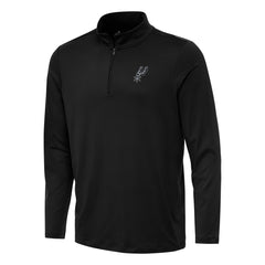 San Antonio Spurs Antigua Reprocess Quarter-Zip Top Black