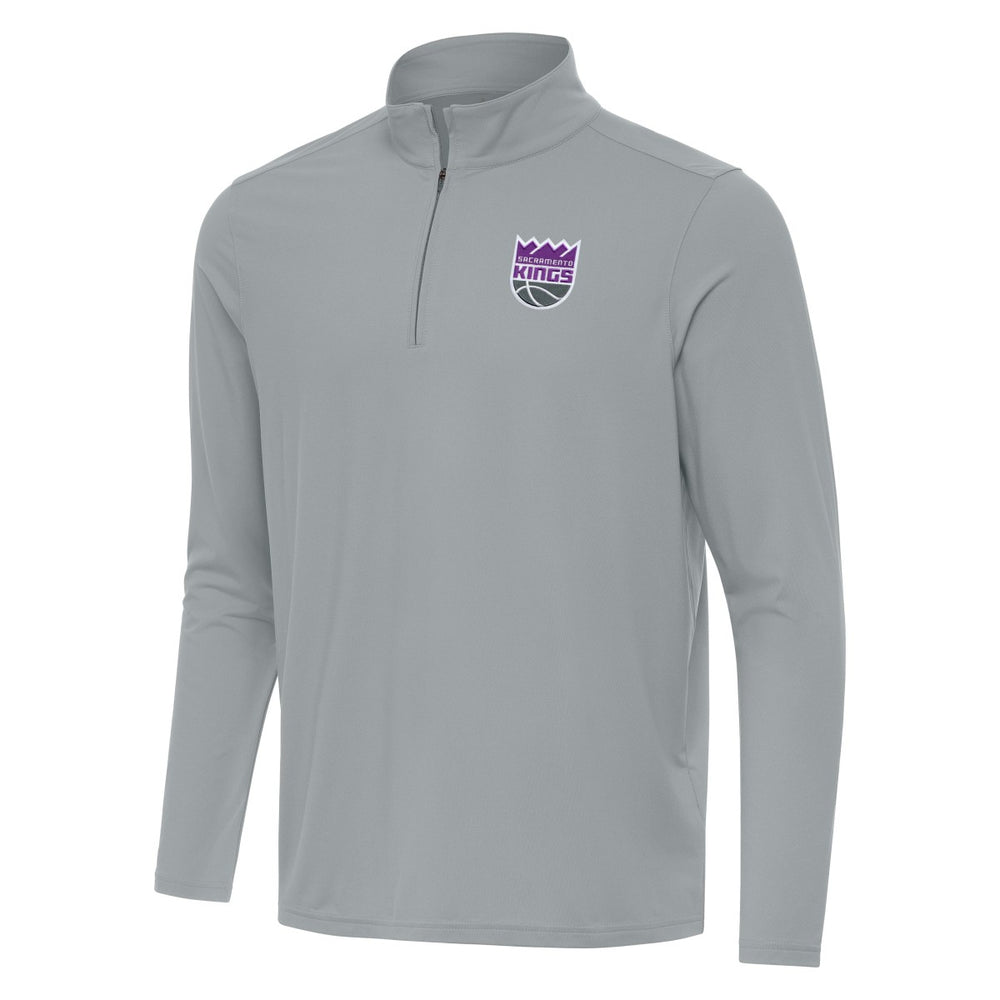 Sacramento Kings Antigua Intent Quarter-Zip Top Gray