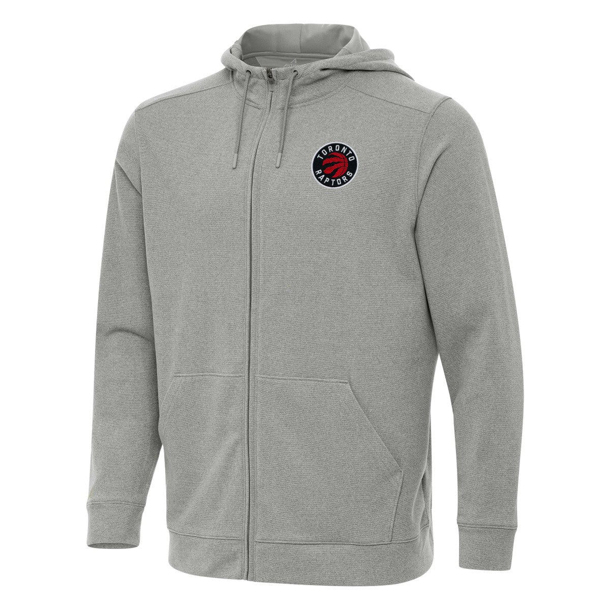 Toronto Raptors Antigua Effortless Full-Zip Hoodie Jacket Heather Gray