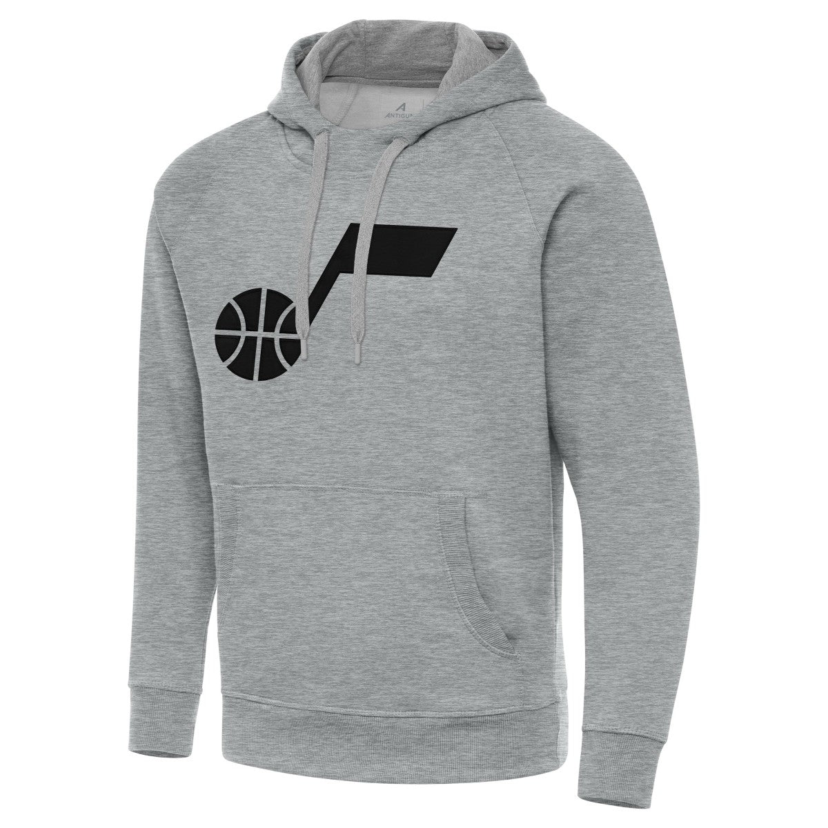 Utah Jazz Antigua Big & Tall Victory Raglan Pullover Hoodie Heather Gray