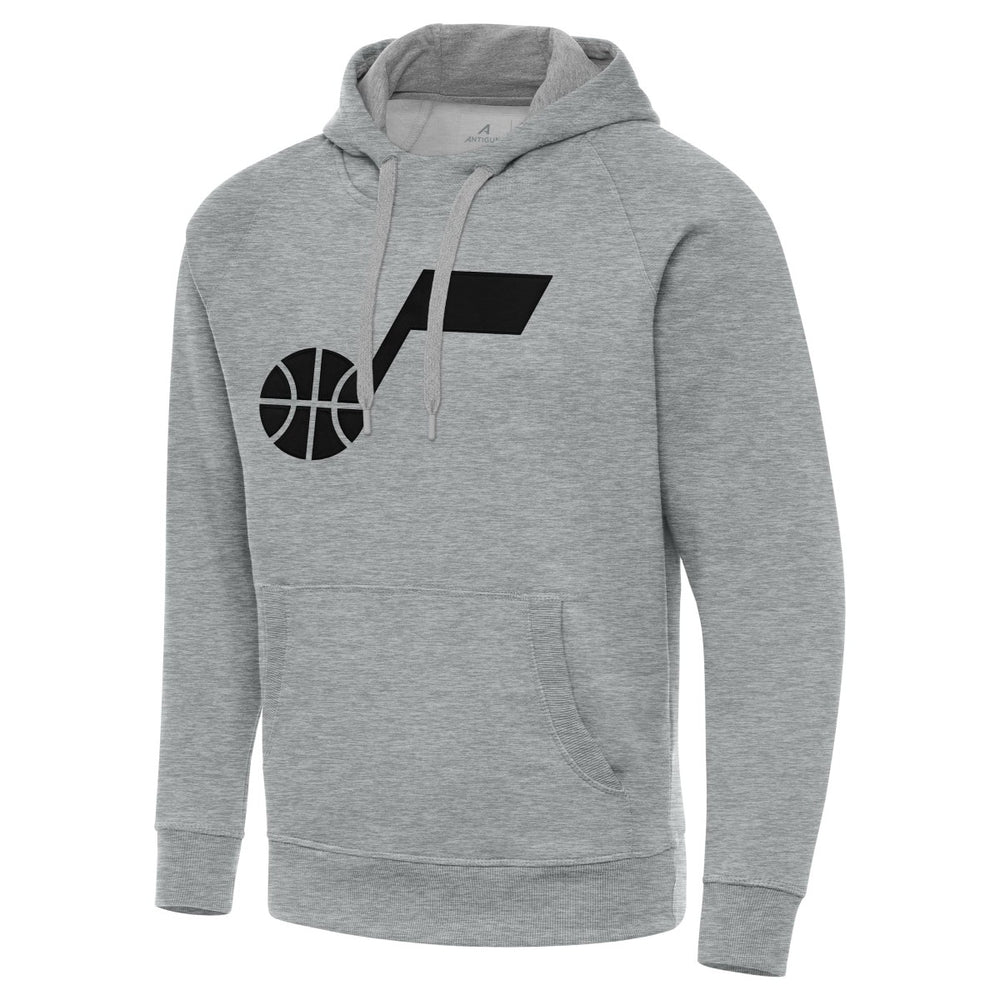 Utah Jazz Antigua Big & Tall Victory Raglan Pullover Hoodie Heather Gray