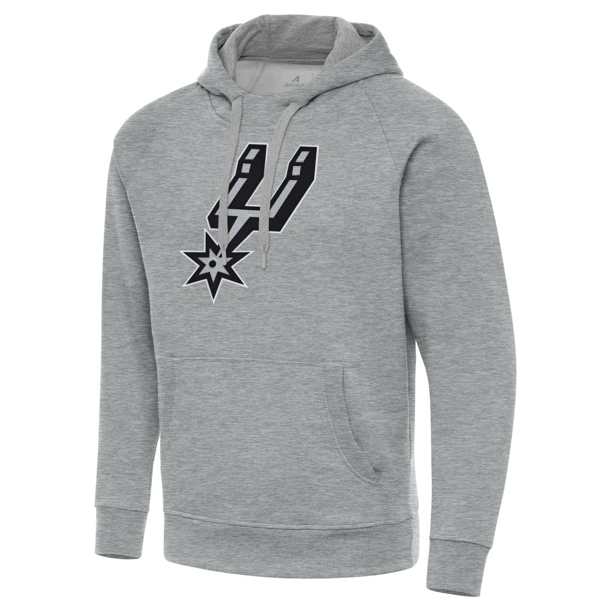 San Antonio Spurs Antigua Big & Tall Victory Raglan Pullover Hoodie Heather Gray