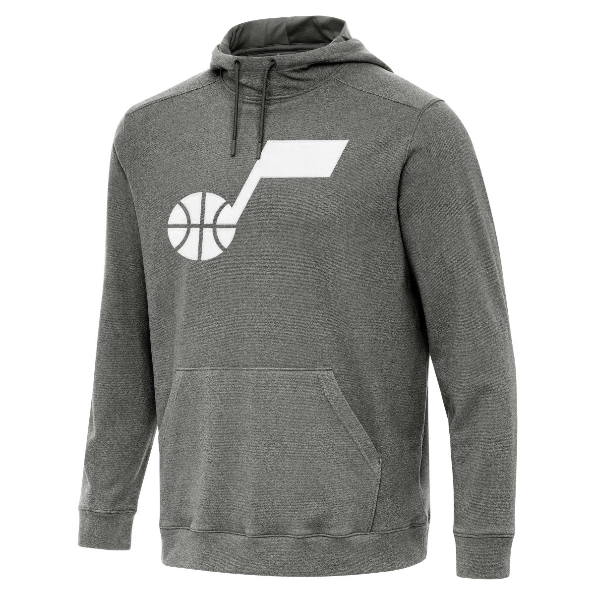 Utah Jazz Antigua Cloud Pullover Hoodie Heather Black