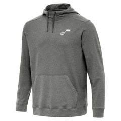 Utah Jazz Antigua Cloud Pullover Hoodie Heather Black