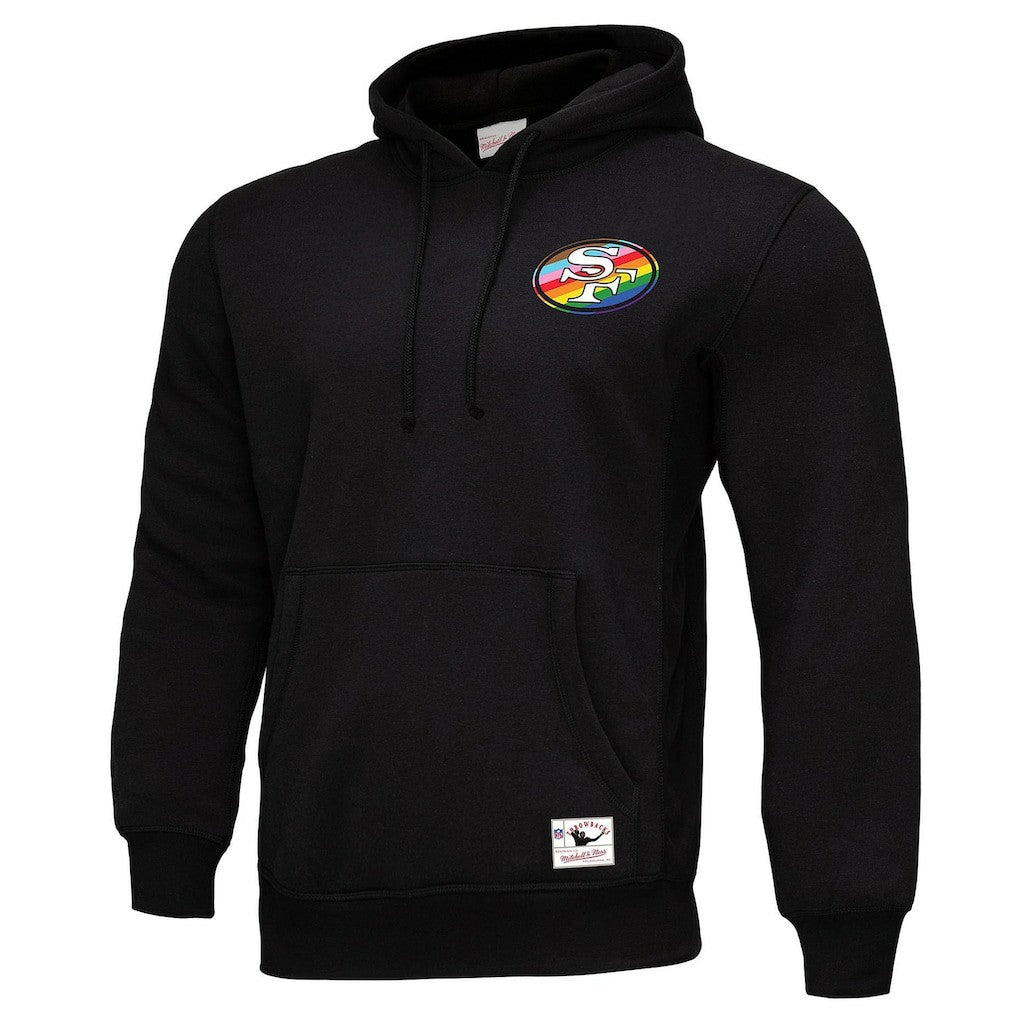 San Francisco 49ers Pride Pullover Hoodie - Black - Mitchell & Ness