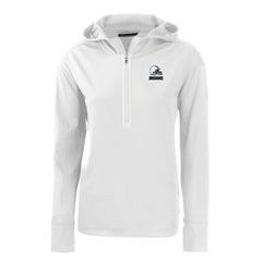Cleveland Browns Cutter & Buck Women's Daybreak Eco Recycled Half-Zip Hoodie - White - NFL