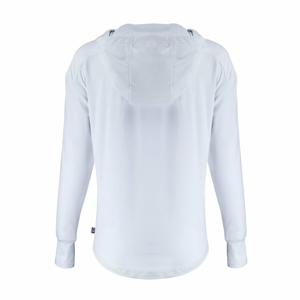 Cleveland Browns Cutter & Buck Women's Daybreak Eco Recycled Half-Zip Hoodie - White - NFL