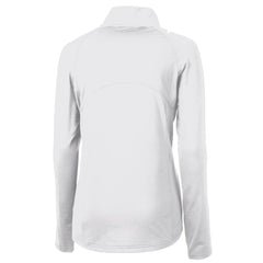 Cleveland Browns Cutter & Buck Women's Adapt Eco Knit Stretch Recycled Half-Zip Pullover Top - White - NFL