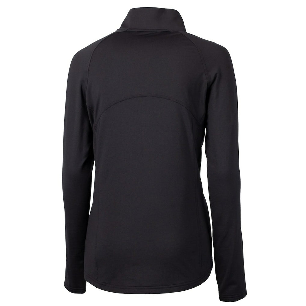 Cleveland Browns Cutter & Buck Women's Adapt Eco Knit Stretch Recycled Half-Zip Pullover Top - Black - NFL