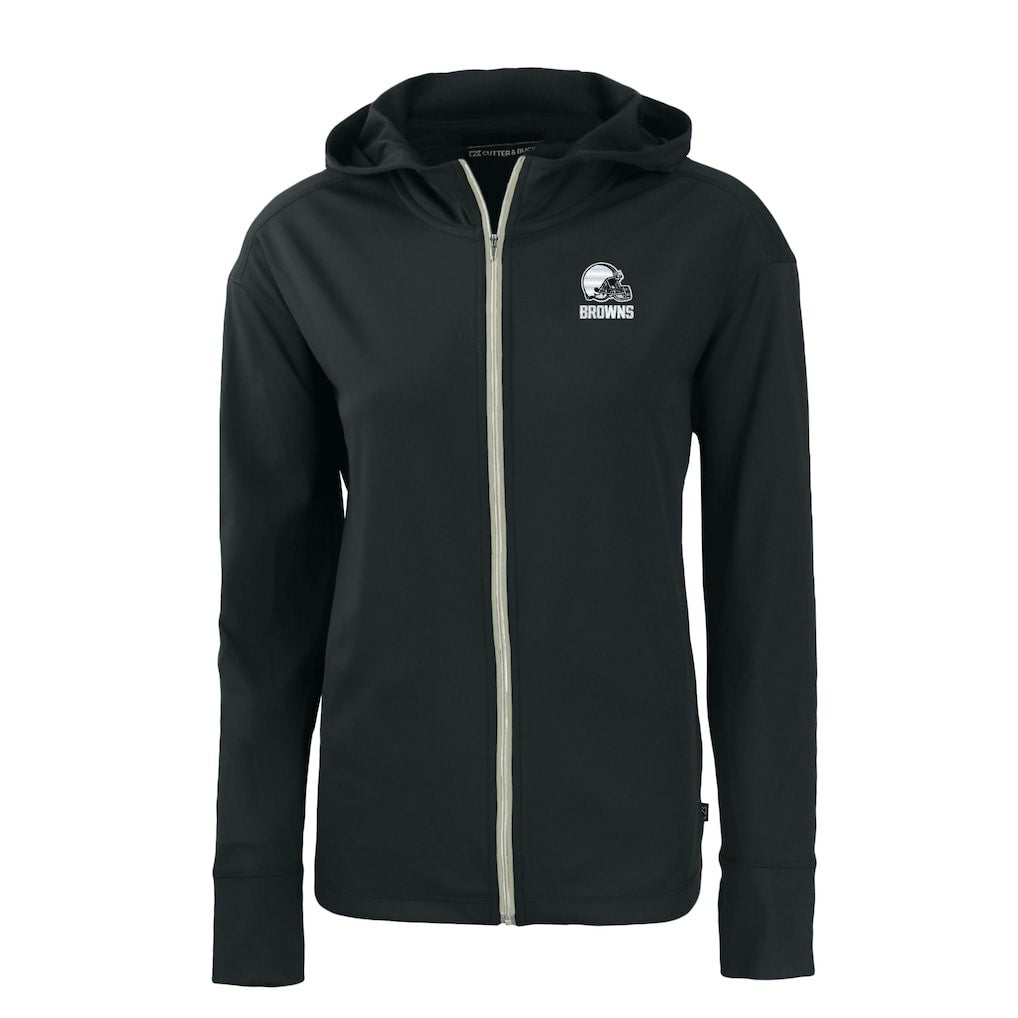 Cutter & Buck Cleveland Browns Women's Black Daybreak Eco Recycled Full-Zip Hoodie - NFL