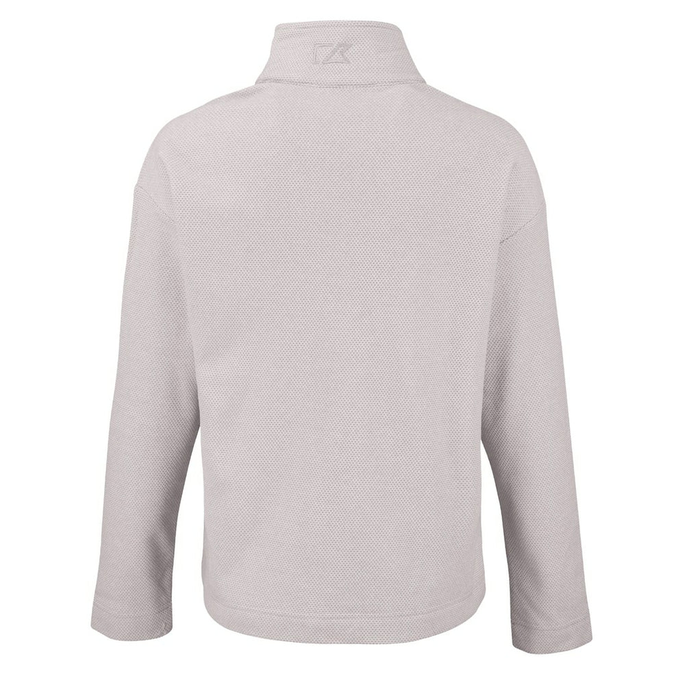 Cleveland Browns Cutter & Buck Women's Hunts Point Eco Textured Fleece Recycled Quarter-Snap Pullover - Gray - NFL